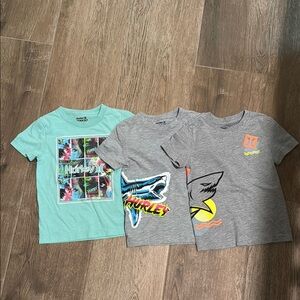 Hurley Kids Graphic T-Shirts - Gray & Teal
